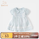班喜迪女童連衣裙夏裝2025新款洋氣寶寶公主裙周歲禮服夏季薄款兒童裙子 藍(lán)色 100