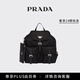 PRADA/普拉達【禮物】女士配小袋Re-Nylon中號雙肩包背包女包 黑色