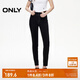 ONLY2025秋季新款通勤風(fēng)毛邊高腰小腳褲九分褲牛仔褲女|125149022 J19 黑牛仔 L L標準褲長(cháng)