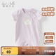 戴維貝拉（DAVE＆BELLA）夏天薄款嬰兒衣服新生兒夏季短袖連體衣嬰幼兒包屁衣寶寶空調(diào)服裝 紫色DB2235928-A 80cm （建議身高73-80cm）