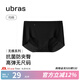 ubras無尺碼包臀中腰平角褲內(nèi)褲女無痕女士內(nèi)褲內(nèi)褲抗菌粉底液 黑色 1條 均碼