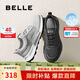 百麗網(wǎng)面透氣健步鞋男25新夏厚底休閑運(yùn)動鞋A2025BM5 玄馳黑  40