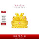 周大福 SOINLOVE寶藏女孩愛(ài)心皇冠蛋糕生日黃金擺件 VR1540