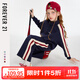 FOREVER21女童秋季套裝2025新款女大童半拉鏈衛衣織帶運動(dòng)褲兒童秋裝兩件套