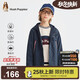 暇步士（Hush Puppies）童裝男童三防夾克外套25秋季新款兒童戶(hù)外連帽風(fēng)衣 藏藍 170