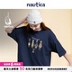 nautica white sail【明星同款】白帆×POPBOY系列日系中性全棉卡通印花T恤PBTW3230 藍色412 L