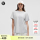 lululemon丨All Yours 女士棉混紡 T 恤 *Wash LW3IRES 阿爾卑斯白淀粉藍(lán)牛仔藍(lán)水洗云紋 M