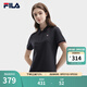 FILA 斐樂(lè )官方女子針織短袖POLO衫夏季新款休閑修身商務(wù)上衣領(lǐng)航POLO 傳奇藍-NV M 165/84A