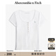 ABERCROMBIE & FITCH【多色亨利領(lǐng)】女裝25夏季經(jīng)典小麋鹿修身短袖T恤KI139-5271 白色 M (165/96A)