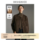 迪賽尼斯（DESIGNICE）2024冬季新款曠野美拉德法式千金風氣質(zhì)羊毛大衣短款駝絨毛呢外套 焦糖色 S