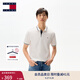 TOMMY JEANS【潮流鑲邊】25春夏新款男裝純棉珠地網(wǎng)眼翻領(lǐng)短袖T恤POLO衫 白色YBL L