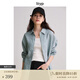 旅途原品ltyp 進(jìn)口100%亞麻廓感襯衫 極簡休閑新款長袖襯衣女秋 湖藍(lán)色 M