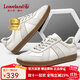 楓葉（leaveland）德訓鞋女2025新品復古拼接運動(dòng)休閑板鞋經(jīng)典情侶鞋透氣軟底阿甘鞋 情侶款-白色（皮鞋碼） 37
