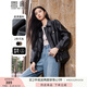 香影復(fù)古機車皮衣女夾克2025秋季新款翻領(lǐng)寬松甜酷美拉德開衫外套 黑色 L