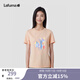 LAFUMA樂(lè )飛葉短袖T恤女 戶(hù)外夏季水柔棉時(shí)尚印花上衣 LFTS3BS28 杏仁棕I0 M (38)165/84A