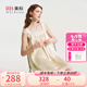 美標6A級真絲禮物睡衣女夏100%桑蠶絲綢無(wú)袖性感吊帶裙公主睡裙家居服 淡黃 L (165/88A)