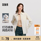 森馬（Semir）長(cháng)袖襯衫女冬中長(cháng)款寬松純棉燈芯絨純色襯衣通勤上衣101724105001