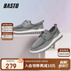 BASTO商場同款潮流百搭舒適透氣戶外休閑鞋男士帆布鞋11160BM2灰色41