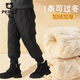 小豬班納（PEPCO）童裝女童加絨褲子秋冬款中大童防風(fēng)保暖長(cháng)褲冬裝兒童棉褲 黑/純色 110