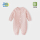 童戀初心寶寶保暖連體衣秋冬款新生兒夾棉哈衣爬服男女?huà)胄驴罴雍窦兠薅b
