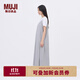 無(wú)印良品（MUJI） IDEE 女式 平紋 吊帶連衣裙 女裝裙子 25年夏季 連身裙 GA43CC5S 煙熏綠色 L （165/88A）