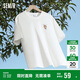 森馬（Semir）【多彩涼感T】短袖t恤女夏中長款寬松舒適刺繡上衣109324100007