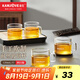 金灶（KAMJOVE）茶杯玻璃茶杯品茗杯耐熱玻璃杯 家用辦公室喝茶杯泡茶杯小茶杯 K-106/4個裝120毫升