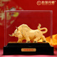 伯莎丹頓黃金牛擺件商務(wù)辦公喬遷開(kāi)業(yè)禮品絨沙金工藝品玄關(guān)辦公桌面吉祥物 拓荒牛 中號(hào)