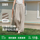 森馬（Semir）休閑褲女肌理長褲松弛感25夏季松緊腰闊腿褲山本褲109325127007