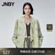 JNBY/江南布衣秋冬襯衫女含桑蠶絲八芒星印花寬松V領(lǐng)休閑5N8215300 799/黃綠組合 M