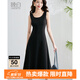 晚白【新品】2025秋款內(nèi)搭背心裙顯瘦法式A擺打底連衣裙 黑色 2XL