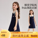 ASK JUNIOR【學(xué)院風(fēng)】?jī)和棺?5夏季女大童背心裙POLP領(lǐng)連衣裙T恤裙