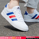阿迪達斯（adidas）板鞋男鞋  2025秋季新款時(shí)尚輕便緩震小白鞋皮面運動(dòng)休閑鞋 經(jīng)典款/EVA緩震中底/白色 紅藍 43 (265mm)