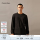 Calvin Klein運動(dòng)【吸濕速干】春秋男士ck休閑跑步健身打底長(cháng)袖T恤GMF4K205 BAE-太空黑 S