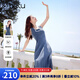 百圖betu女裝2025夏季新款連衣裙修身顯瘦有型棉感牛仔裙子女2504T87 牛仔色 M