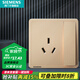 西門子（SIEMENS）開關(guān)插座面板 三孔空調(diào)熱水器16A大功率墻壁86型 致典系列日曜金 16A三孔插座帶開關(guān) （控制插座）