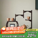 茶藝貴族優(yōu)選雞翅木桌面博古架-邊鼓茶杯架功夫配件收納置物神器不含茶具 