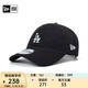 NEW ERA紐亦華MLB棒球帽NY LA軟頂彎檐鴨舌帽子休閑遮陽(yáng)920 13058754-黑色-LA OSFM