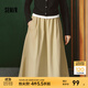 森馬（Semir）[商場同款]半身裙女松緊腰純色百搭春季2025新款遮胯A字傘裙 卡其50698 M