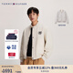 TOMMY HILFIGER【雙面穿】秋冬男女休閑美式學(xué)院棒球領(lǐng)飛行員夾克外套 米白色/印花AEF S （推薦：120-135斤）
