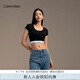 Calvin Klein內(nèi)衣【CK曲線杯】女士ck聚攏升杯T恤式內(nèi)搭外擴(kuò)文胸QF8066AD UB1-墨夜黑 S