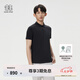 KOLON SPORT/可隆SECO空氣POLO衫 男子戶外吸濕速干防曬UPF50+抗菌T恤上衣 LHPT5AT885-BK 黑色 XL180/100A
