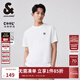 杰克·瓊斯（JACK&JONES）男裝短袖男商務(wù)通勤潮涼感華夫格logo皮標圓領(lǐng)短袖T恤男夏季衣服 A06 本白色 L (180)