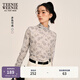 Teenie Weenie小熊女裝2025秋新款網(wǎng)紗短袖T恤長(zhǎng)袖打底衫碎花上衣 灰色 S 160