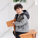 富羅迷（follow me）兒童羽絨服男小童裝短款韓版洋氣冬裝兒童羽絨服男童1-3-6-8歲 黑白格 90 默認尺碼2
