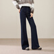 逸陽(yáng)（ESE-Y）拉絨微喇牛仔褲女2025秋冬喇叭褲 深藍色-小個(gè)子（高155-160） 28