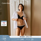 Calvin Klein內(nèi)衣25女士經(jīng)典提花窄腰邊棉質(zhì)微彈性感比基尼三角內(nèi)褲女D1618O 001-太空黑 1條 M