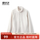 雪中飛2025新款男女同款搖粒絨外套秋裝上衣長(cháng)袖內膽薄外套秋衣休閑裝 米白|8011 M /160/84A