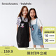 巴拉巴拉女童裙子兒童背帶裙2025夏裝【庫洛米商場(chǎng)同款】牛仔假兩件連衣裙 牛仔淺藍(lán)88101 140