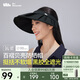 蕉下（beneunder）女士百褶貝殼黑膠防曬帽遮陽(yáng)帽子女太陽(yáng)帽防紫外線(xiàn)空頂帽BM56124